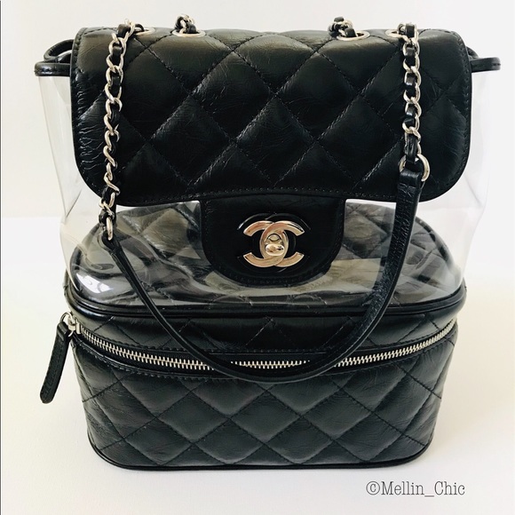 CHANEL Handbags - Zip Around PVC Flap Bag Quilted Crumpled Calfskin